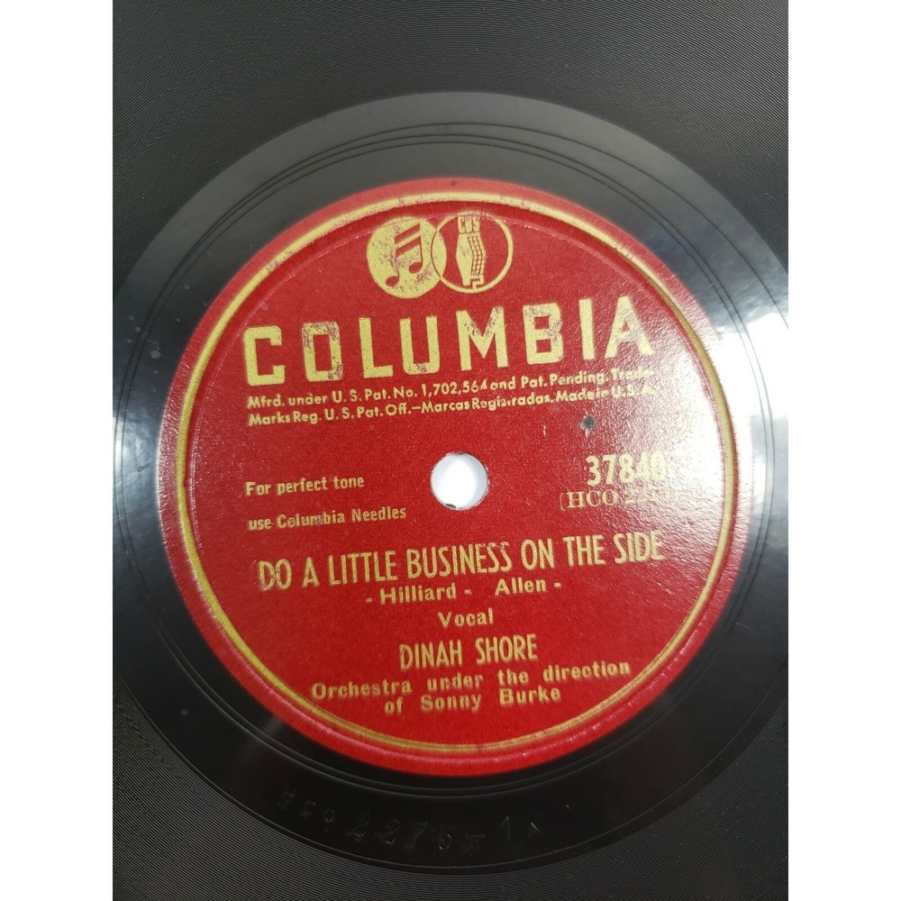 78 1940s Dinah Shore Do a Little Business On the Side/It Takes a Long Train V+/V